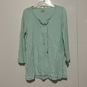 XS Sonoma Top; Turquoise and White